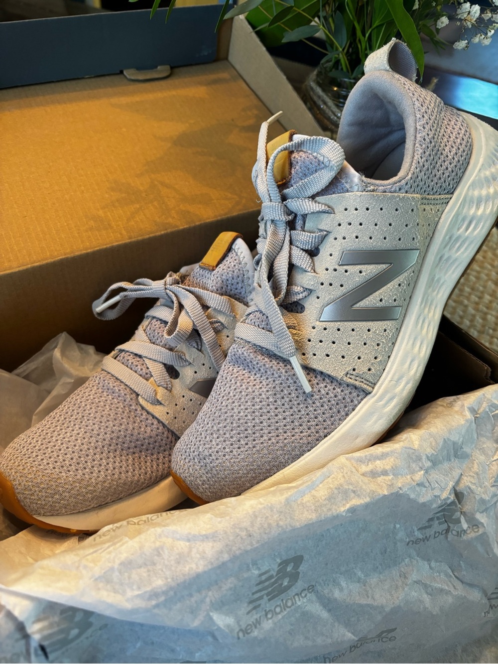 New Balance Women's Fresh Foam Sport V1 Sneakers Suede detail Gray Size 8 EUC✨